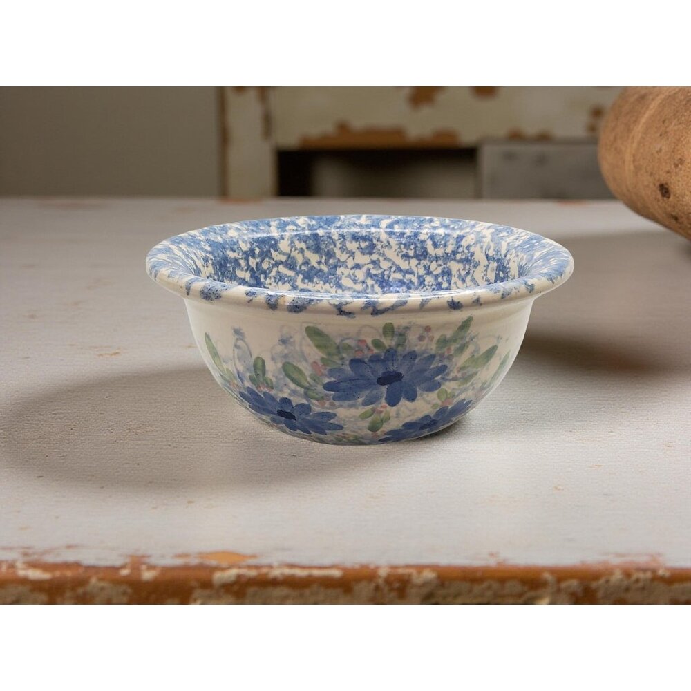 vintage 1980s east texas pottery hand turned spongeware
